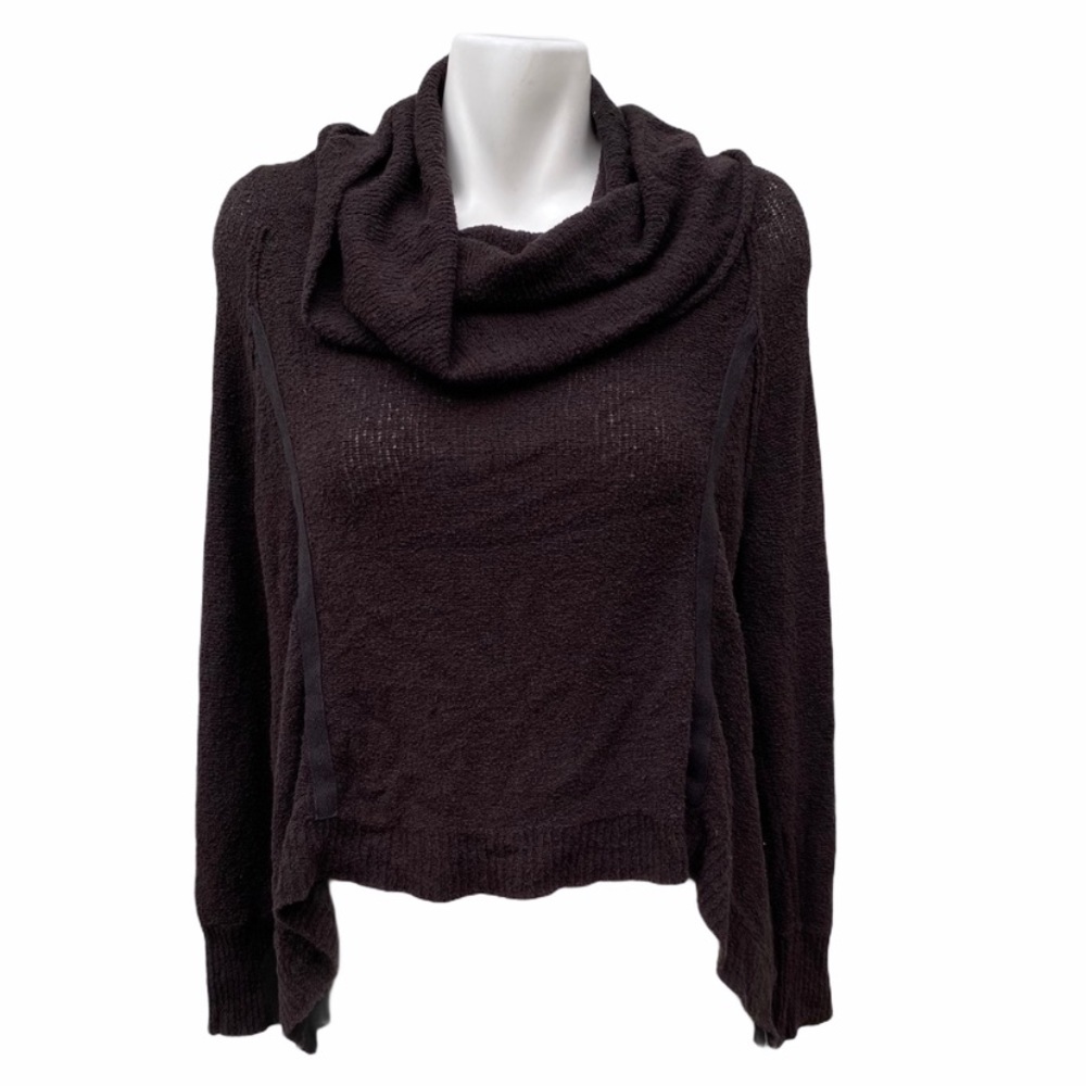 Free People Brown Long Sleeve Loose Fit Top